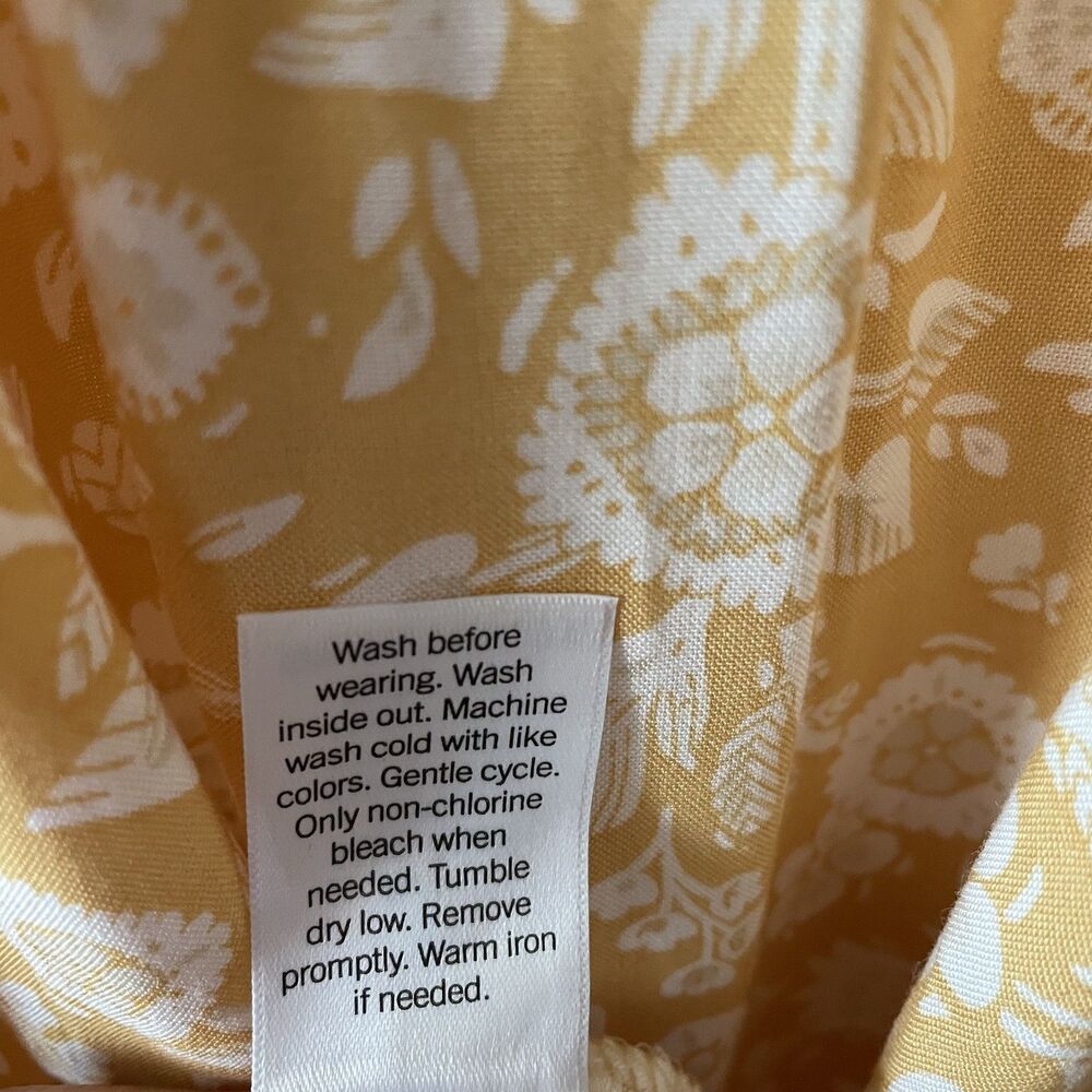 Croft & Barrow Maxi Dress Sleeveless Smocked Floral Yellow Women's Size L - Picture 11 of 13